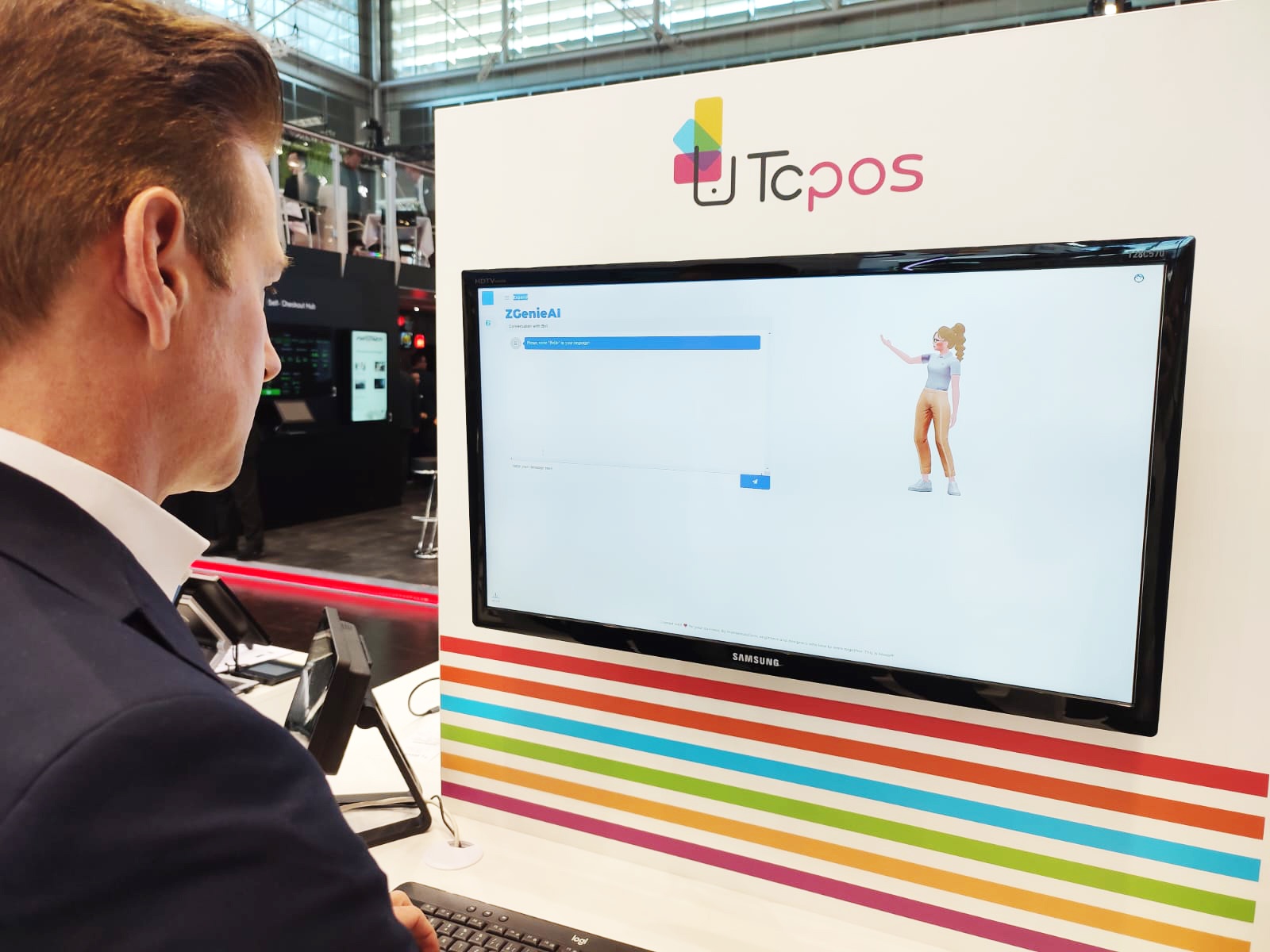 touchscreen point of sale tcpos with integrated AI chat gpt3 open ai