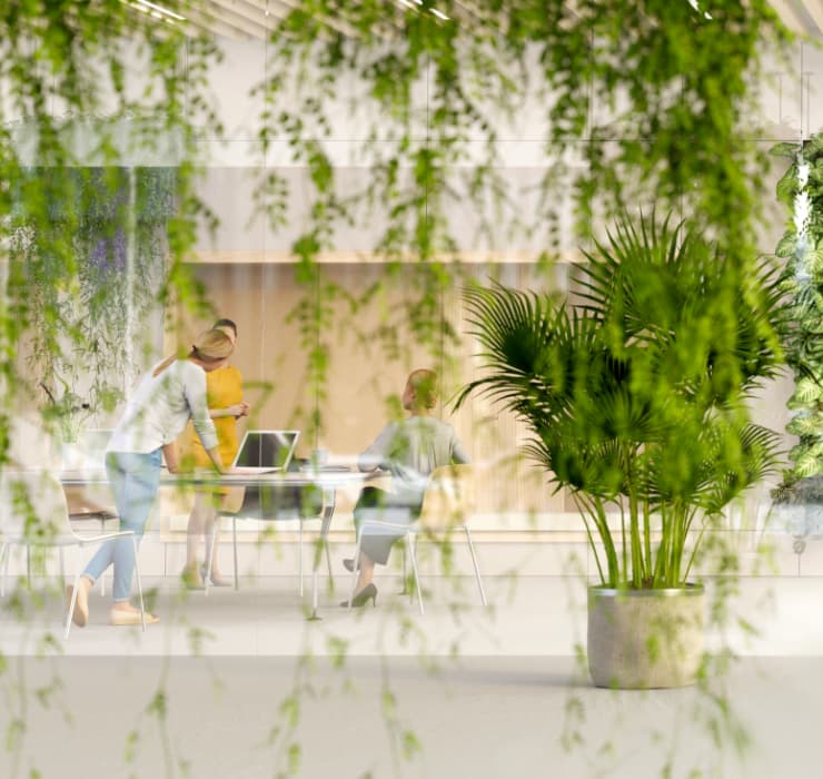 people sitting and talking