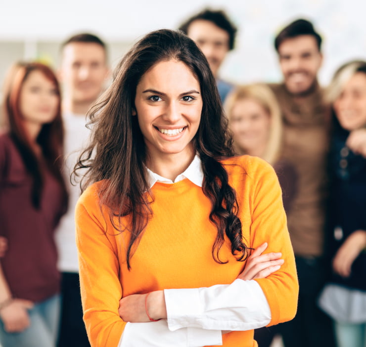 smiling woman posing