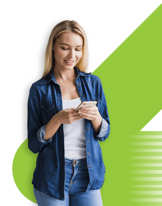 girl blonde smartphone