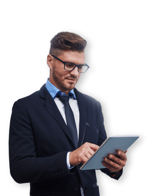 businessman with glasses