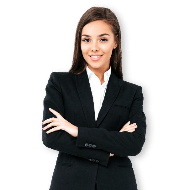 woman smile reception back suit