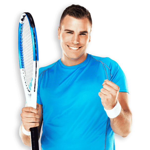 man with racket