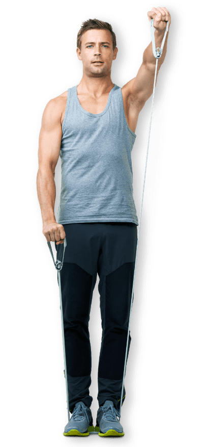 man with rubber bands