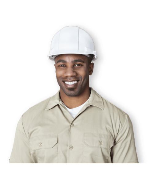 smiling man with helmet