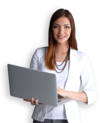 woman with laptop