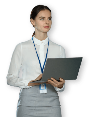 woman with laptop