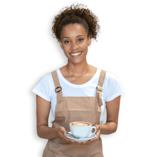 girl with cappuccino