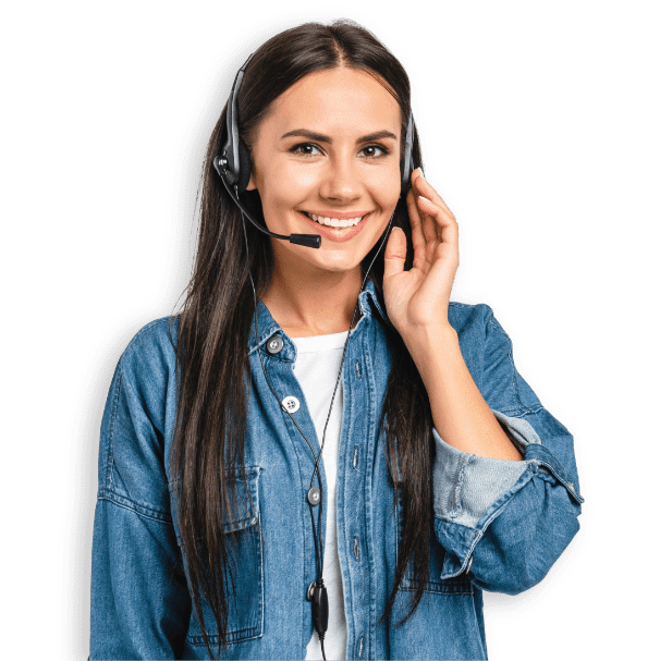 woman with headset