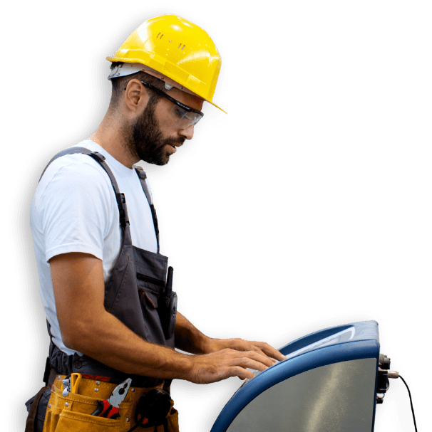 man with yellow safety hat