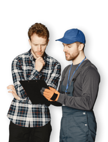 men focusing trucker uniform