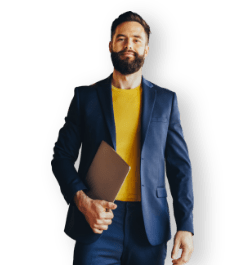 young man business laptop