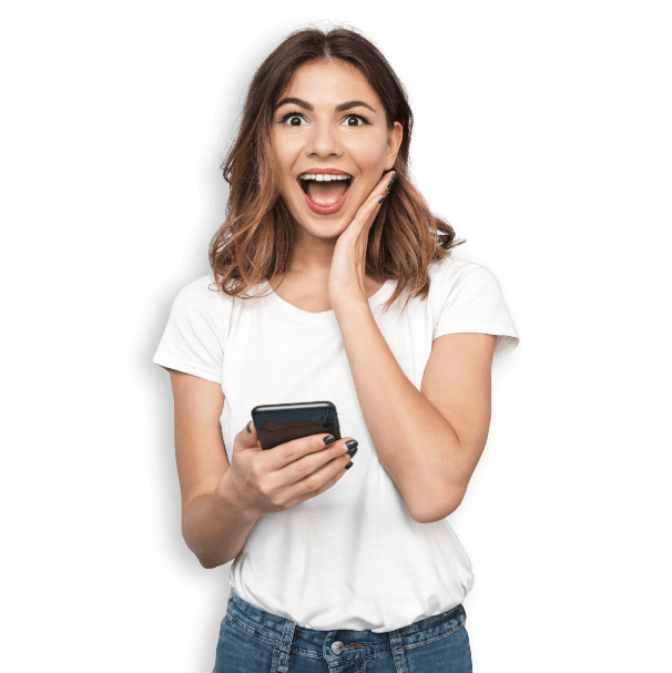 girl with smartphone