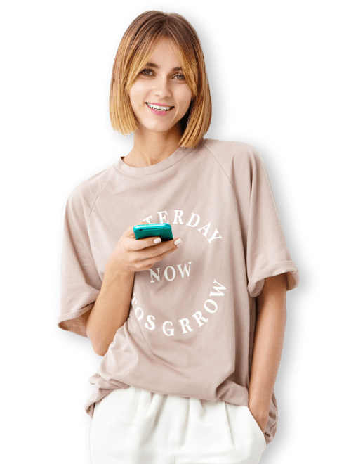 young girl smartphone