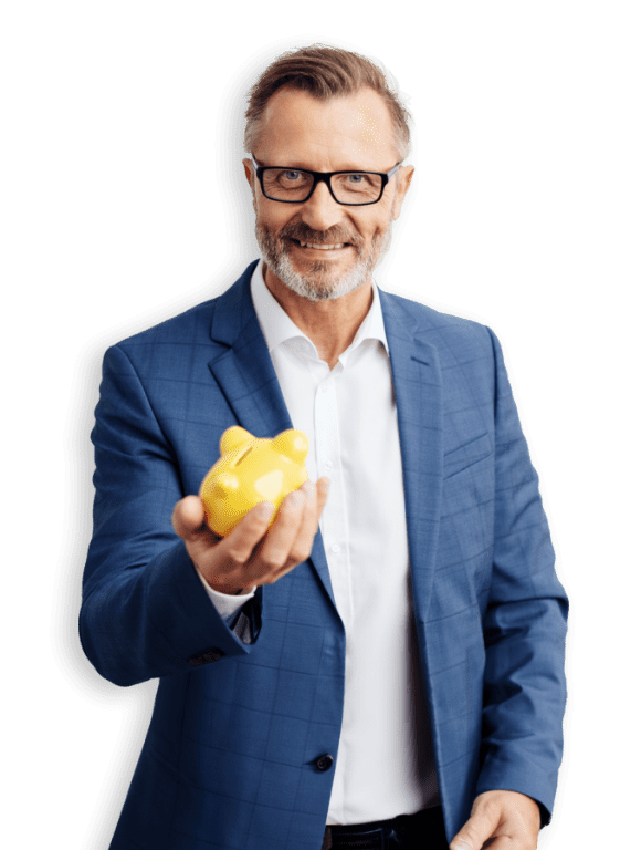 businessman piggybank