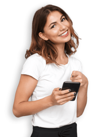 girl with smartphone