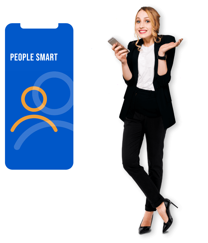 woman whole smartphone