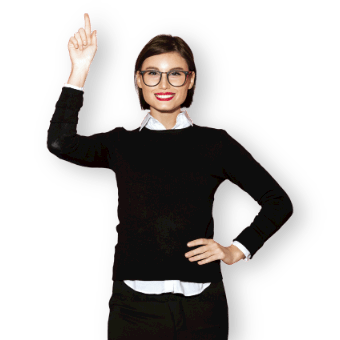 girl raising hand