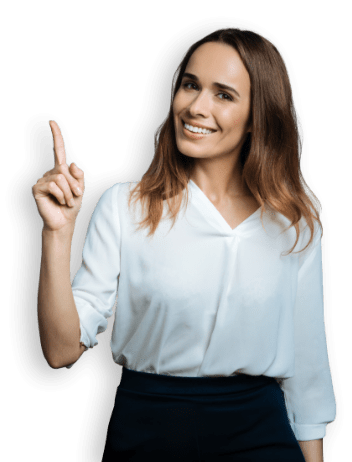 woman raising hand