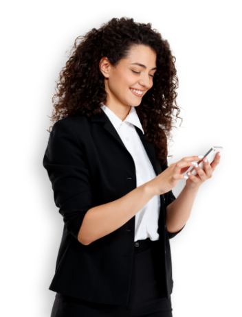 woman smartphone blazer