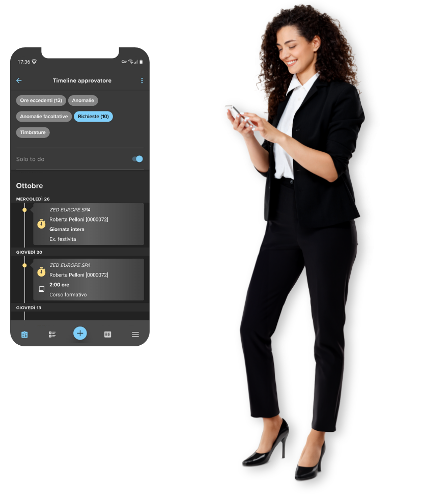 woman whole smartphone