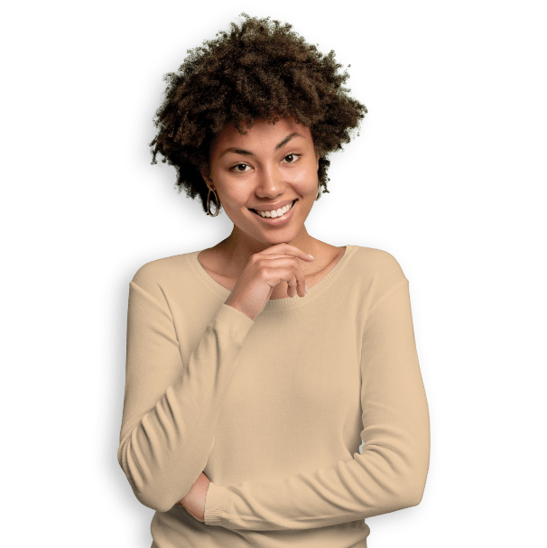 girl with brown shirt