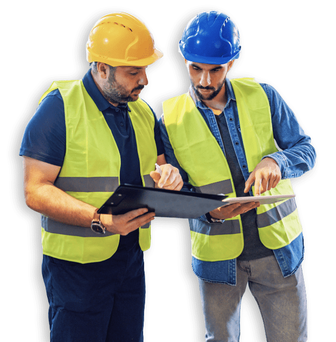 people with safety hat