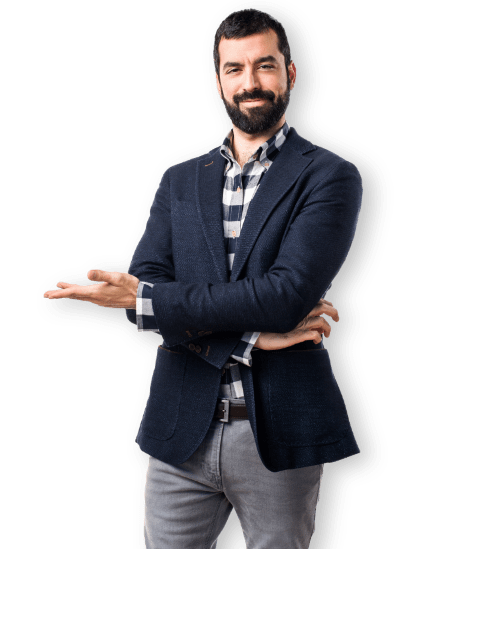 man blazer and checkered shirt